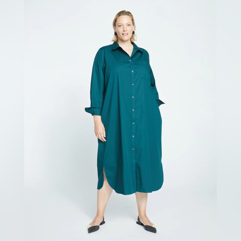 Universal Standard Odeon Stretch Poplin Shirtdress